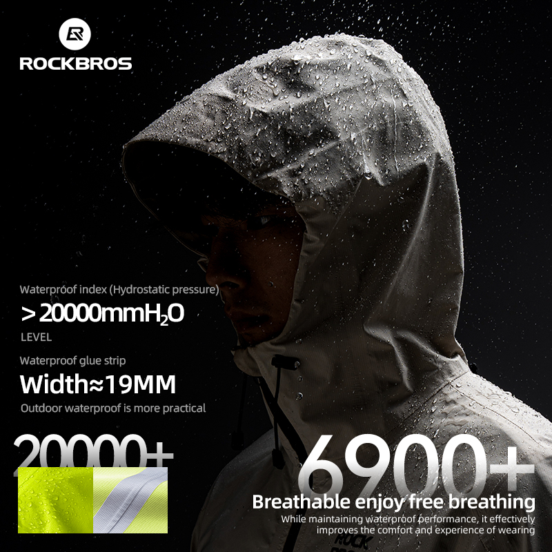 Cycling Gear Rain - ROCKBROS 남녀공용 방수 사이클링 재킷, 통기성
