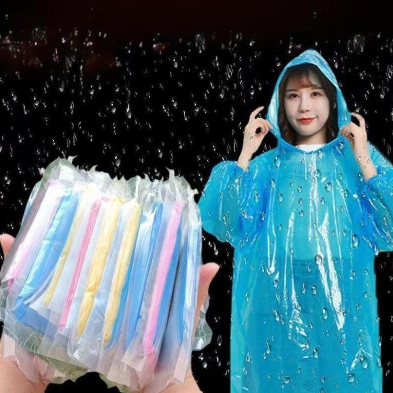 5개/세트 일회용 카드 레인코트 휴대용 비상용 우비 하 - Cycling Gear Rain 리뷰 및 가격