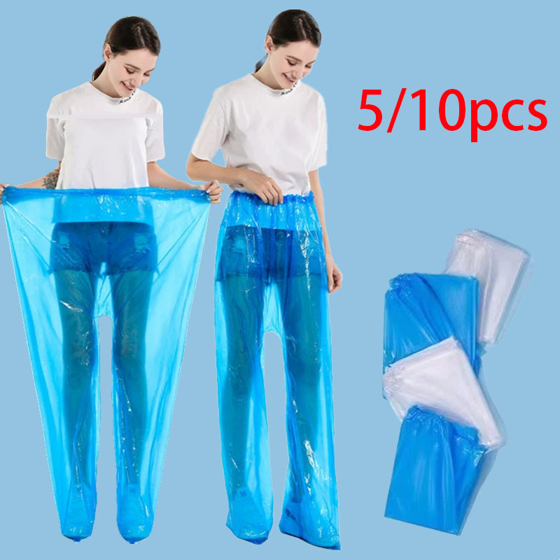 5/10Pcs 일회용 비옷 바지 휴대용 스플래시 방지  - Cycling Gear Rain 리뷰 및 가격