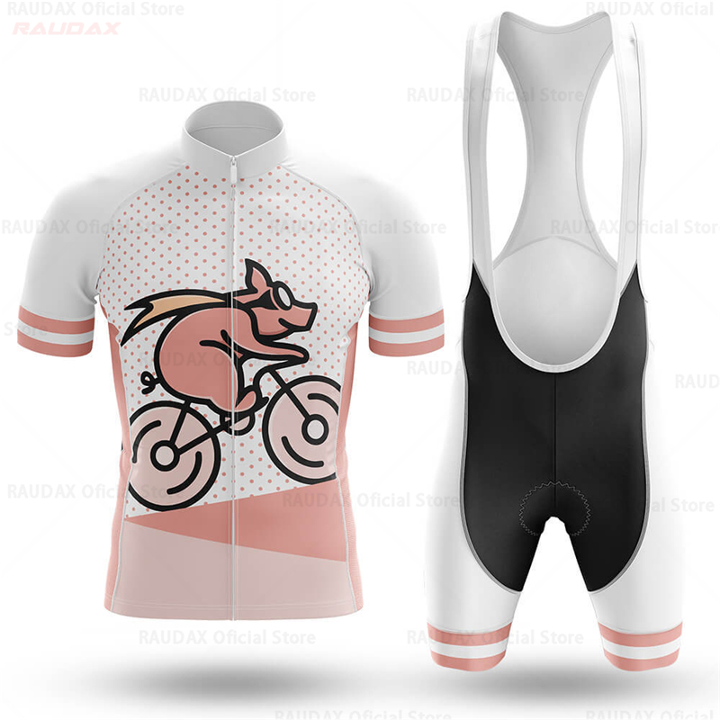 남성용 재미있는 돼지 캐릭터 애니메이션 사이클링 저지  - Cycling Gear Padding 리뷰 및 가격