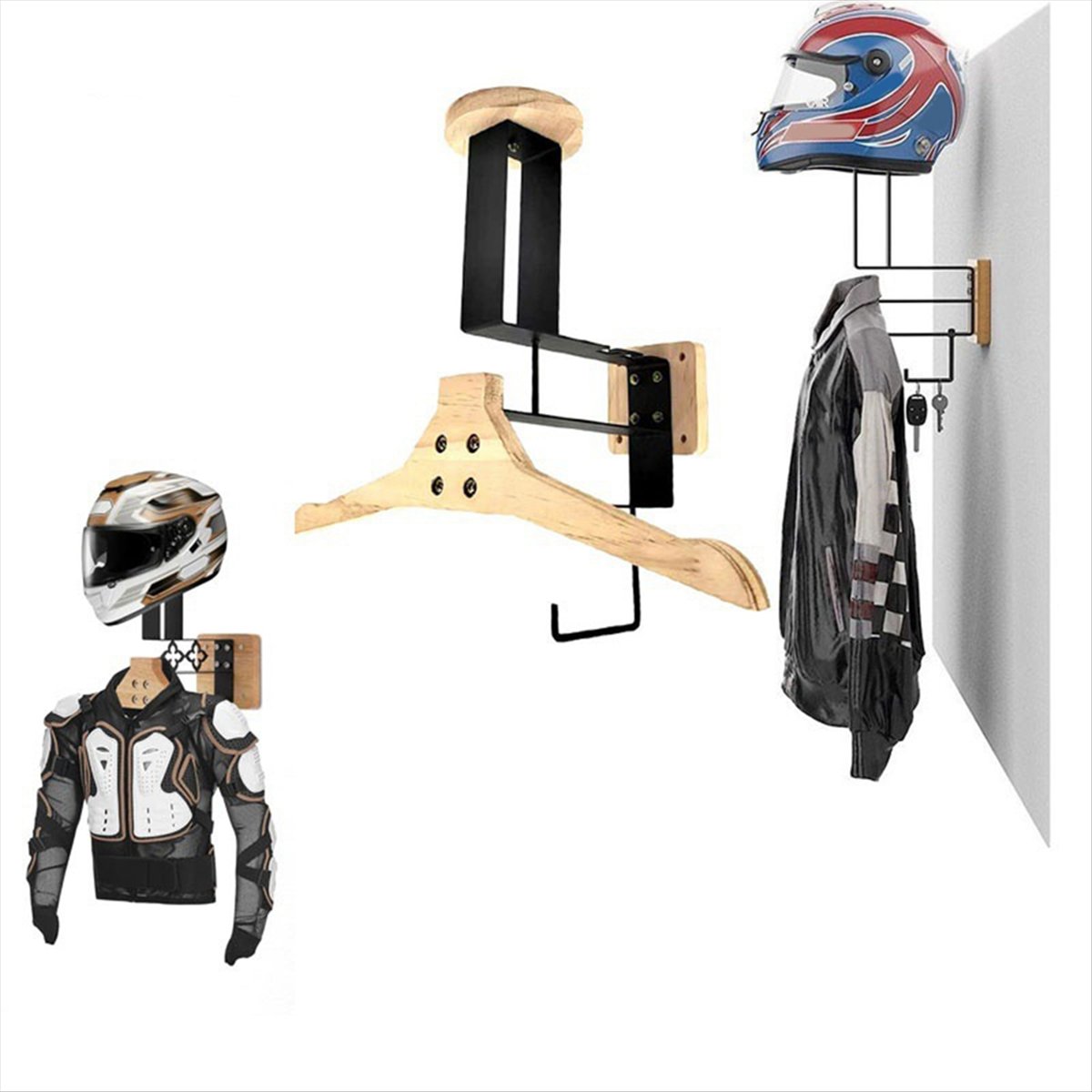 신상품 오토바이 나무 헬멧 홀더 벽걸이 다용도 랙 및  - Cycling Gear Rack 리뷰 및 가격