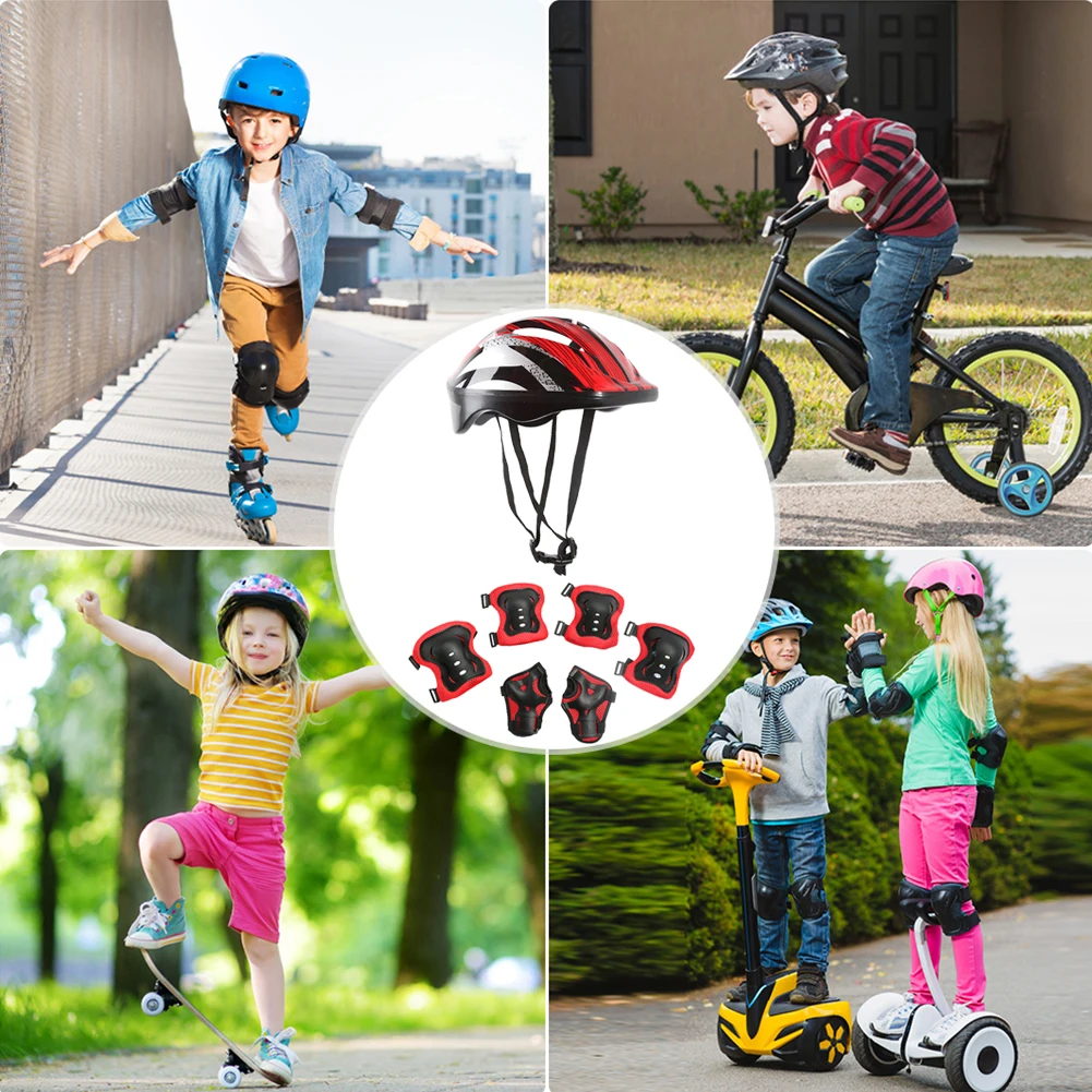 7Pcs 자전거 스포츠 보호 장비 세트 조정 가능한 어 - Cycling Gear Padding 리뷰 및 가격
